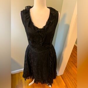 Black lacy cocktail dress, size 8